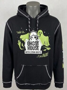 Hot Topic Beetlejuice Beetlejuice Hoodie XL Black Ghost House Lydia Deetz